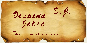 Despina Jelić vizit kartica
